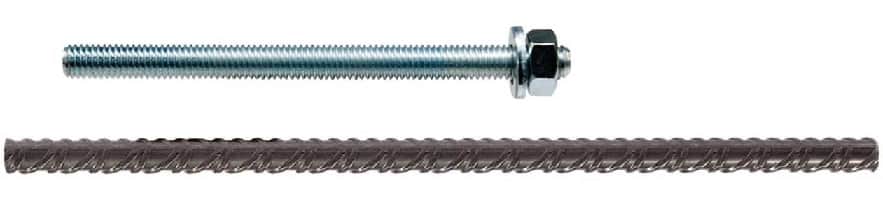 отрезок шпильки и арматуры для установки на Hilti HIT RE V3